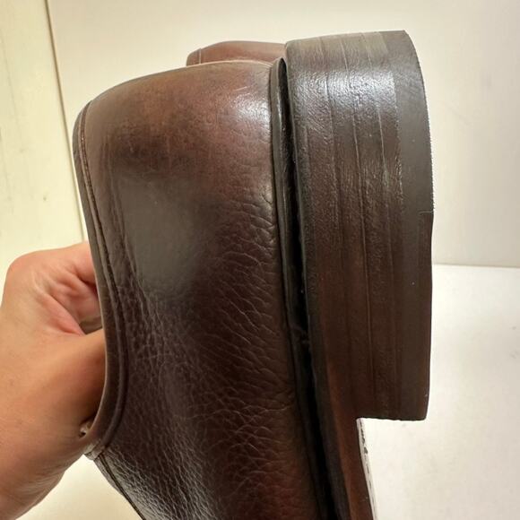 EXCELLENT Grenson Scotch Grain Brown Blucher UNWORN SOLES + HEEL 8.5 UK / 9.5 US